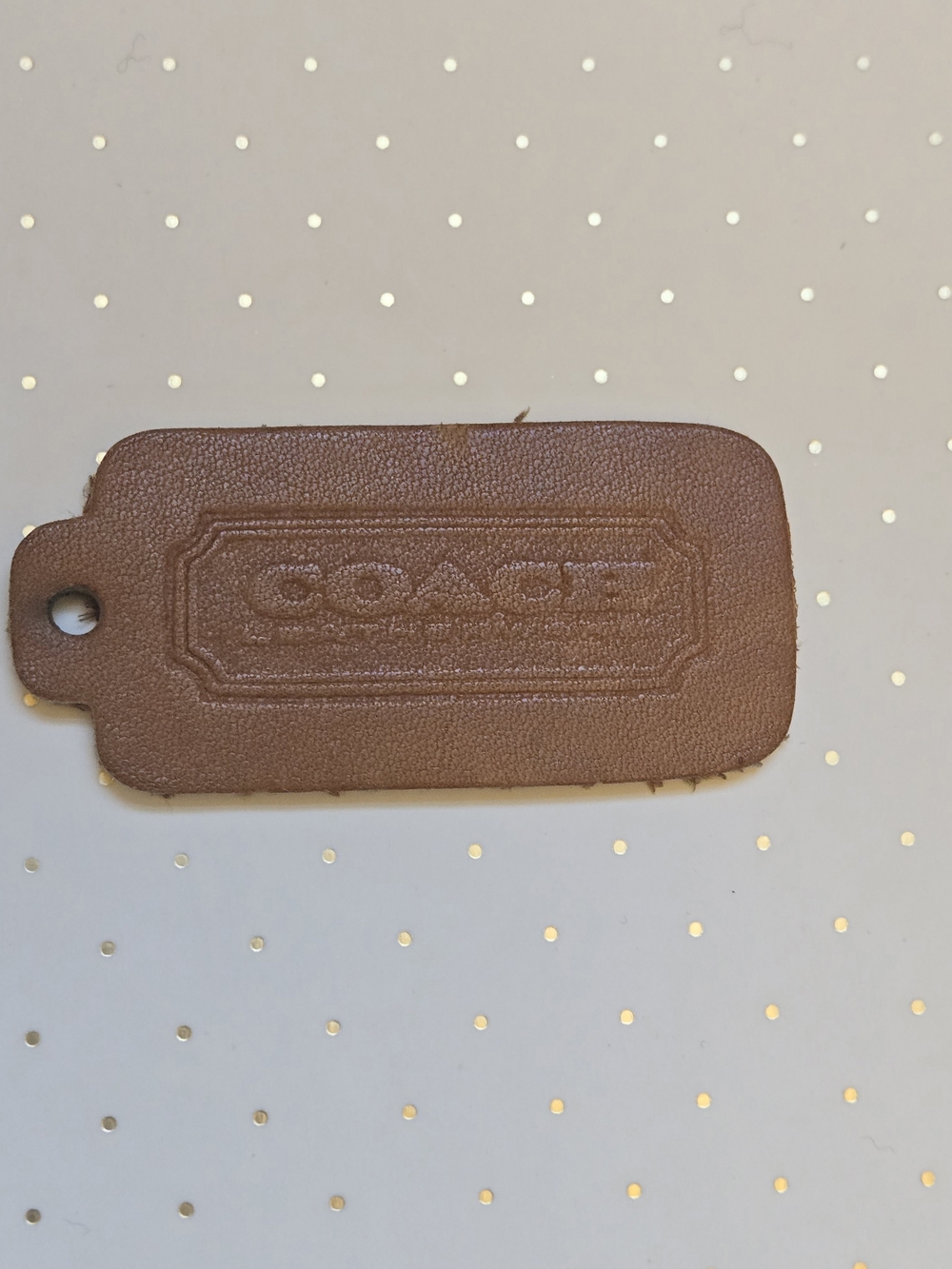 Vintage Coach Leather Hangtag Replacement – Saddle Butterscotch Warm Golden Brow